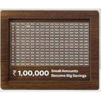 Wooden Money Box With Counting Target (Large)