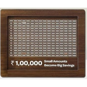 Wooden Money Box With Counting Target (Large)