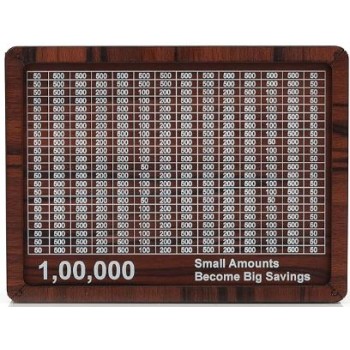 Wooden Money Box With Counting Target