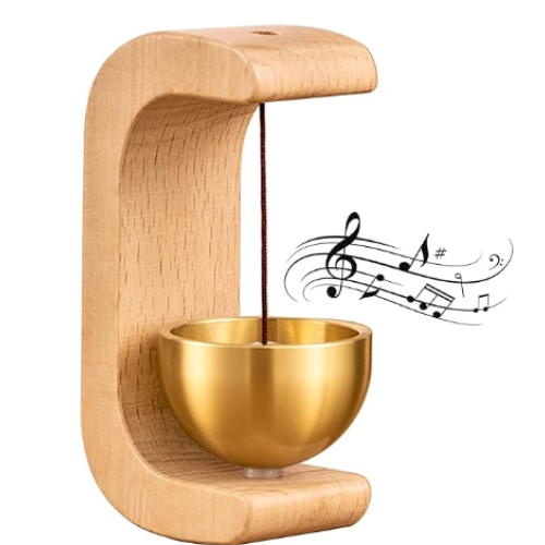 Wooden Door Bell Chime With Brass