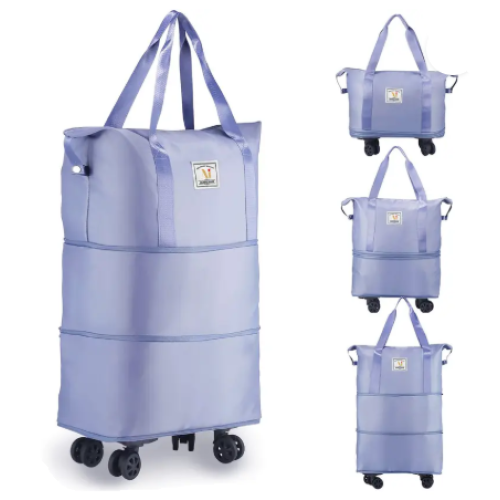 Folding bag with wheels 